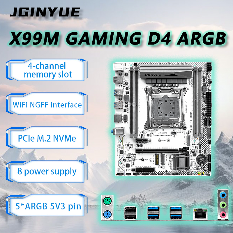 Desk Setup Design - Płyta główna JGINYUE X99 LGA2011-3 M-ATX