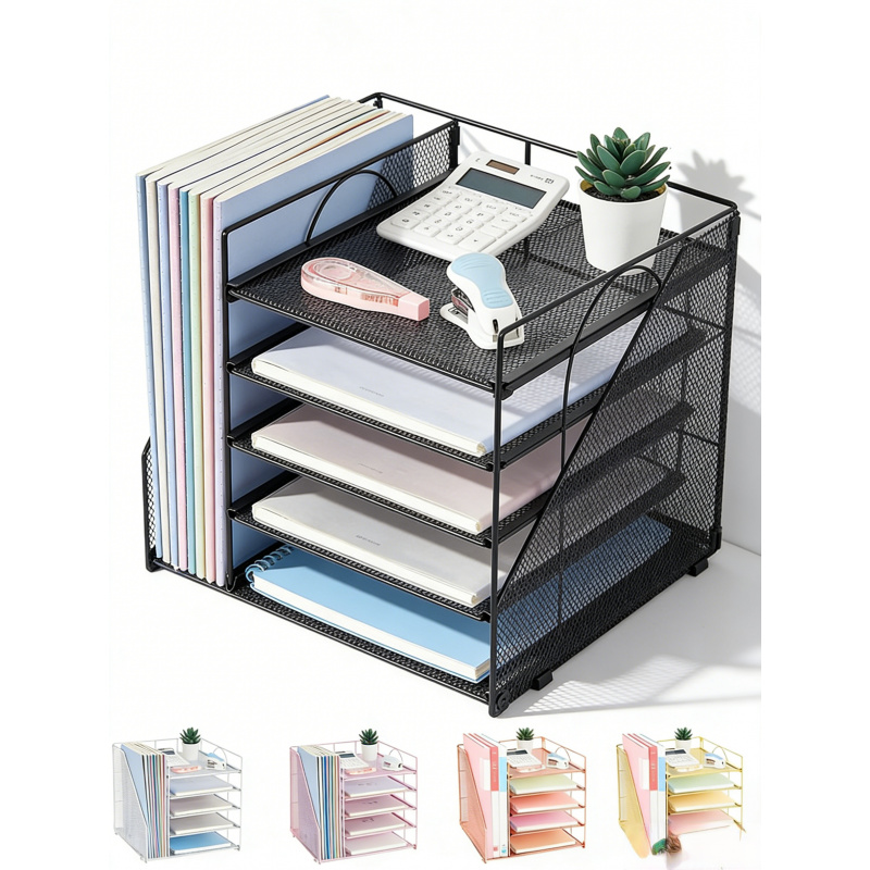Desk Setup Design - 5-poziomowy organizer na dokumenty z papieru,
