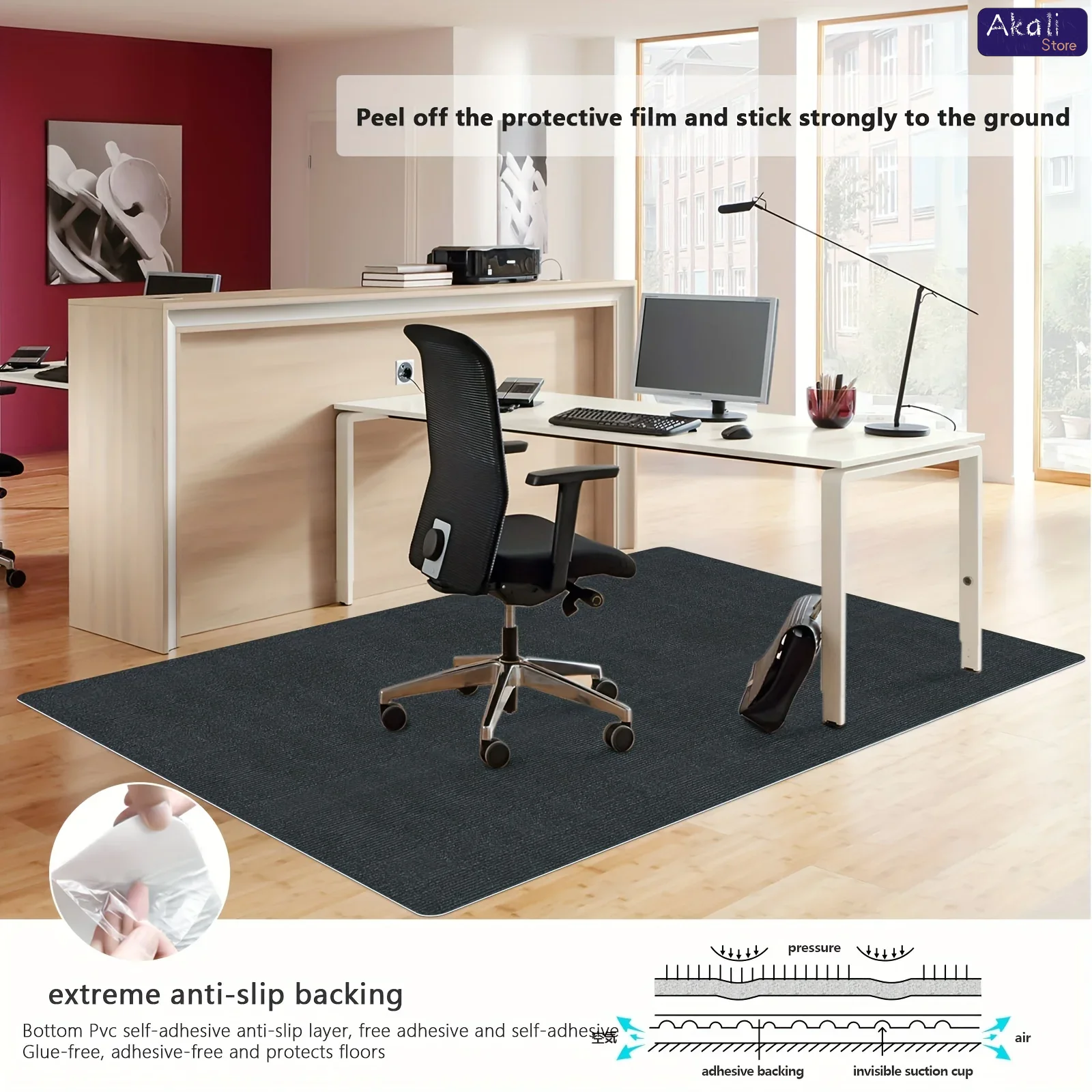 Duży dywanik na krzesło biurow – Desk Setup Ergonomic recenzja i cena