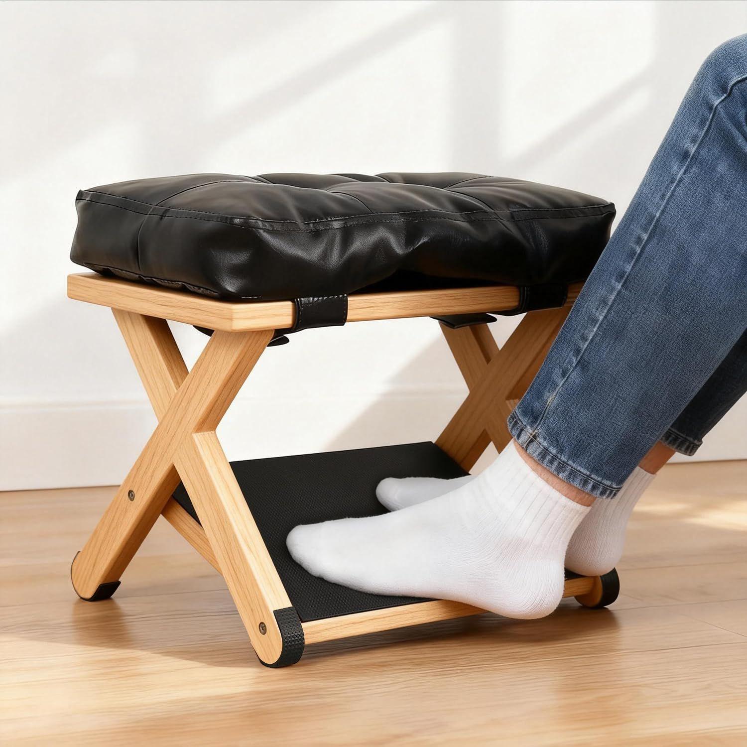 Podnóżek pod biurko drewniany  – Desk Setup Ergonomic recenzja i cena